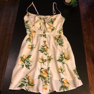 Mimi Chica Floral Self Tie Sun Dress with Pockets